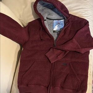 Matix Burgundy Zip-Up Hoodie